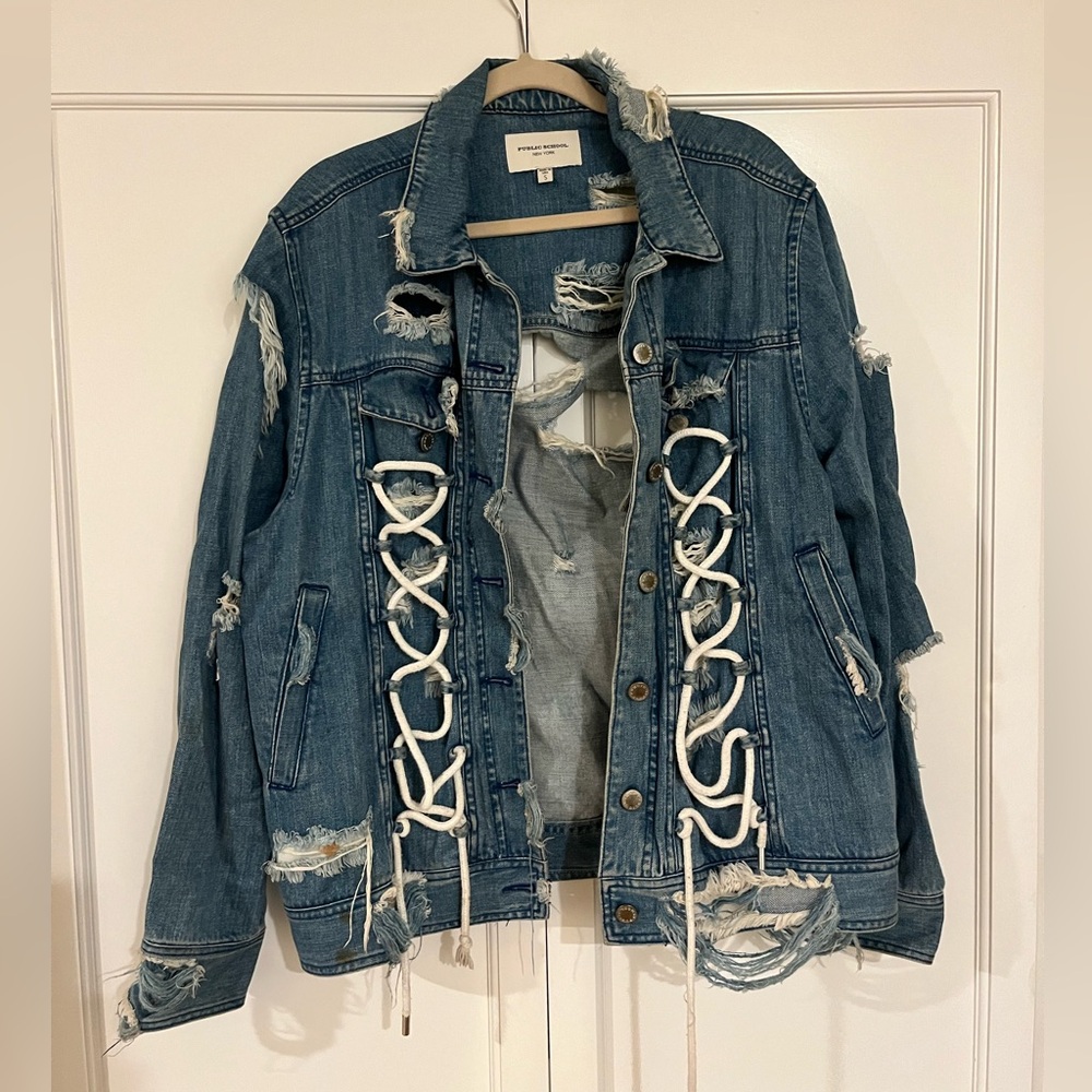 Public School NYC Distrissed Denim Size S